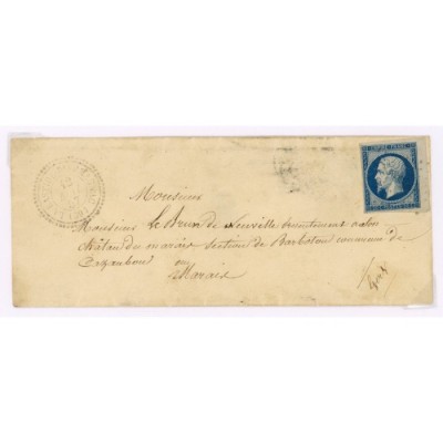 14 Oblitéré PC 280 du 12/05/1857 - Depart La Bastide d'Armagnac (39) - Cachet Perlé - Cote 68 Euros