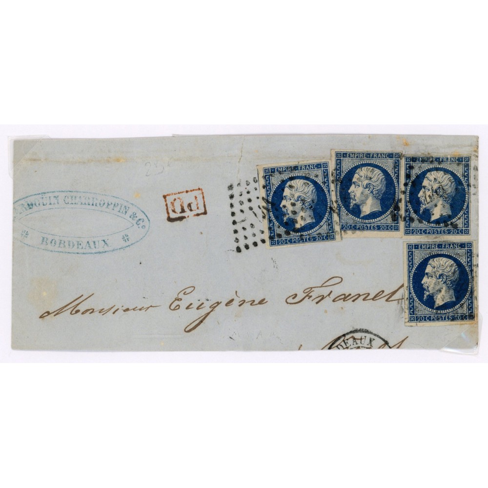 14 Oblitéré PC 441 - Depart Bordeaux (32) - 4 Timbres -   - Cote 68 Euros