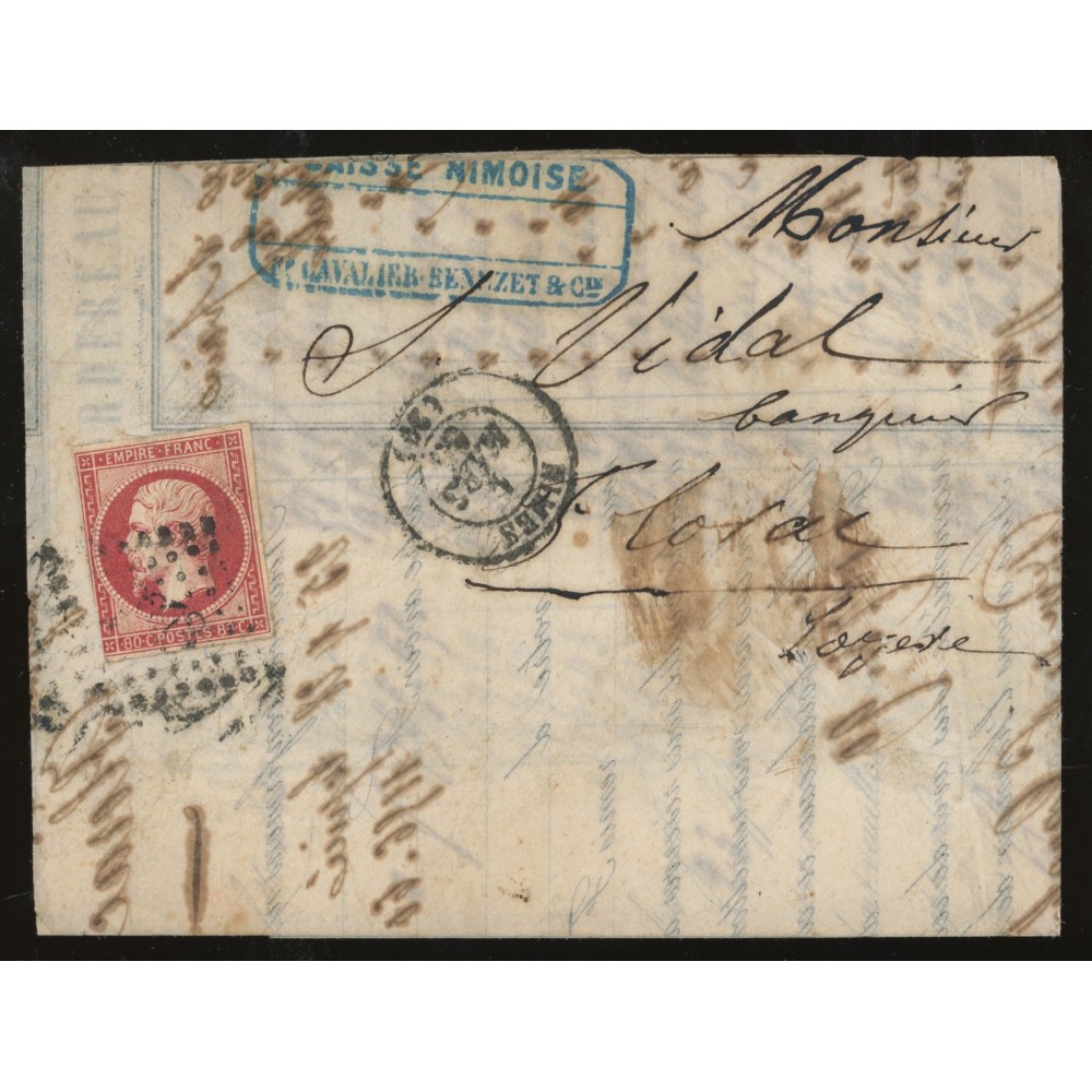 17 Oblitéré Petit Chiffre - Depart Nimes (29) - Cote 150 Euros