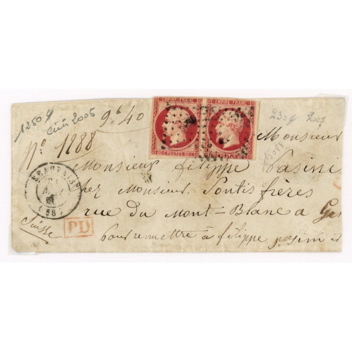 17A Oblitéré  - Depart Beauvais (58) - Paire -   - Cote 180 Euros