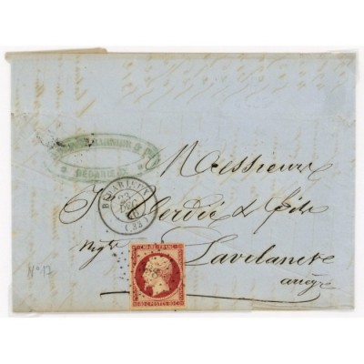 17A Oblitéré PC 338 du 23/12/1856 - Depart Bédarieux (33) - Cote 153 Euros