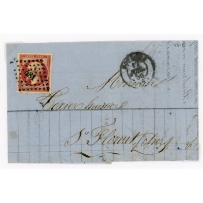 17A Oblitéré PC 481 du 17/07/1856 - Depart Bourges (17) - Cote 153 Euros