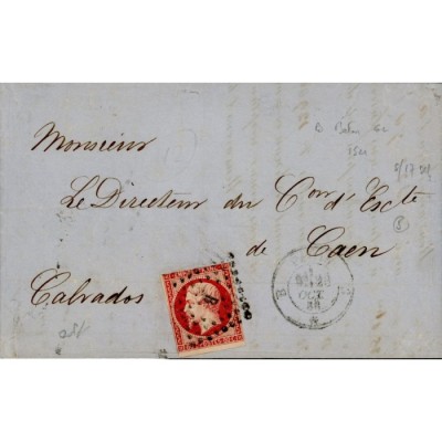 17B Oblitéré B du 28/10/1856 - Depart Paris (60) - Cote 150 Euros