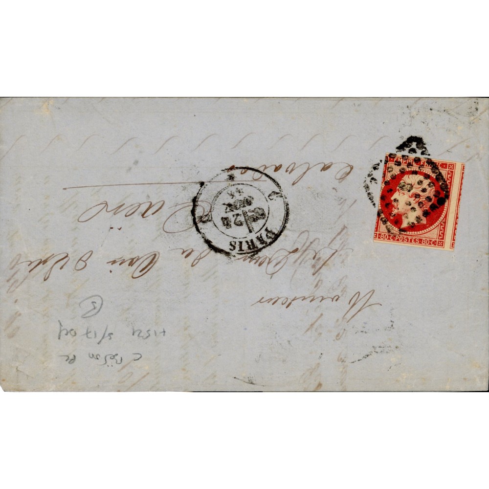 17B Oblitéré C  - Depart Paris (60) - Cote 150 Euros