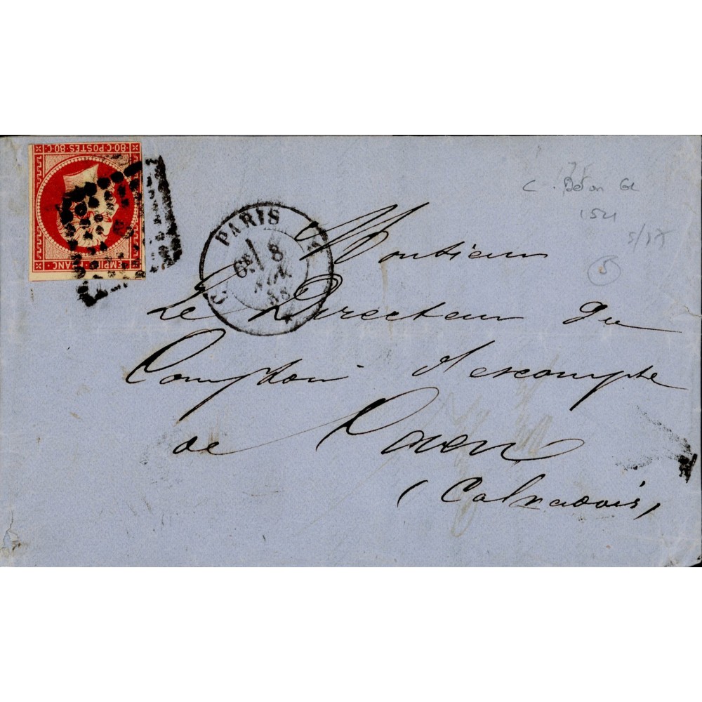 17B Oblitéré C du 1868 - Depart Paris (60) - Cote 150 Euros