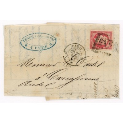 17B Oblitéré D du 20/12/1861 - Depart Paris (60) - Cote 150 Euros