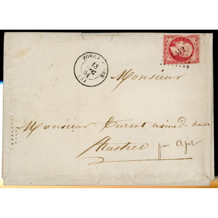 17B Oblitéré PC 1312 du 13/12/1861 - Depart Forcalquier - Cote 158 Euros