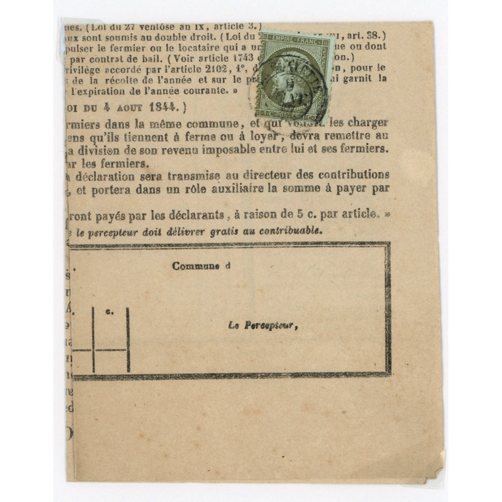 19 Oblitéré Cachet a Date - Depart  - Cote 200 Euros