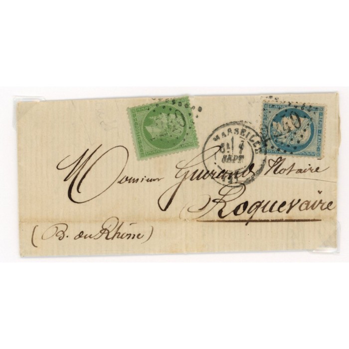 20 & 37 Oblitéré GC 2240 - Depart Marseille (12) - Cote 103 Euros