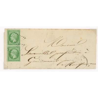 20 Oblitéré  - Depart  - Paire verticale - Cote 180 Euros