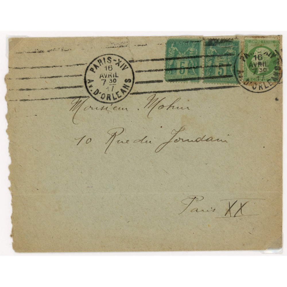 20 Oblitéré Cachet a Date du 1917 - Depart Paris (60) - Cote 75 Euros