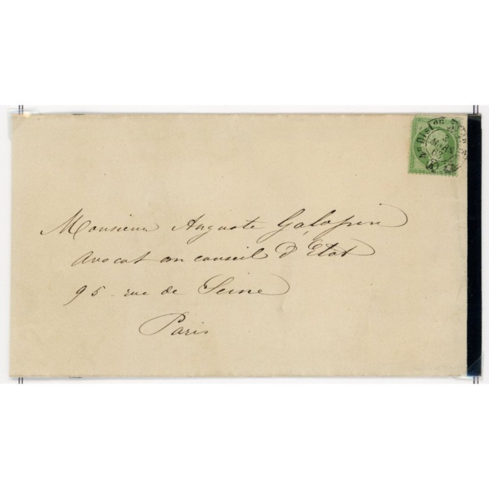 20 Oblitéré Distribution K du 03/03/1863 - Depart Paris (60) - Cote 75 Euros