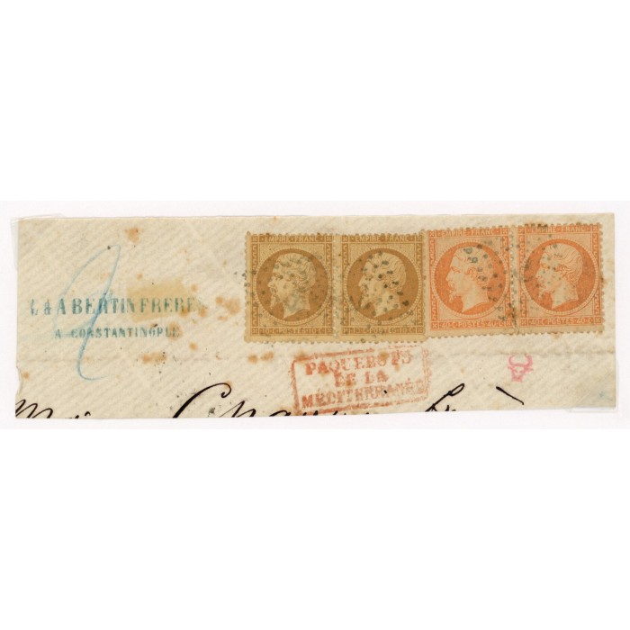 21 & 23 Oblitéré Ancre - Depart  - Paquebot de la Mediteranee - 2 Paires - Cote 115 Euros