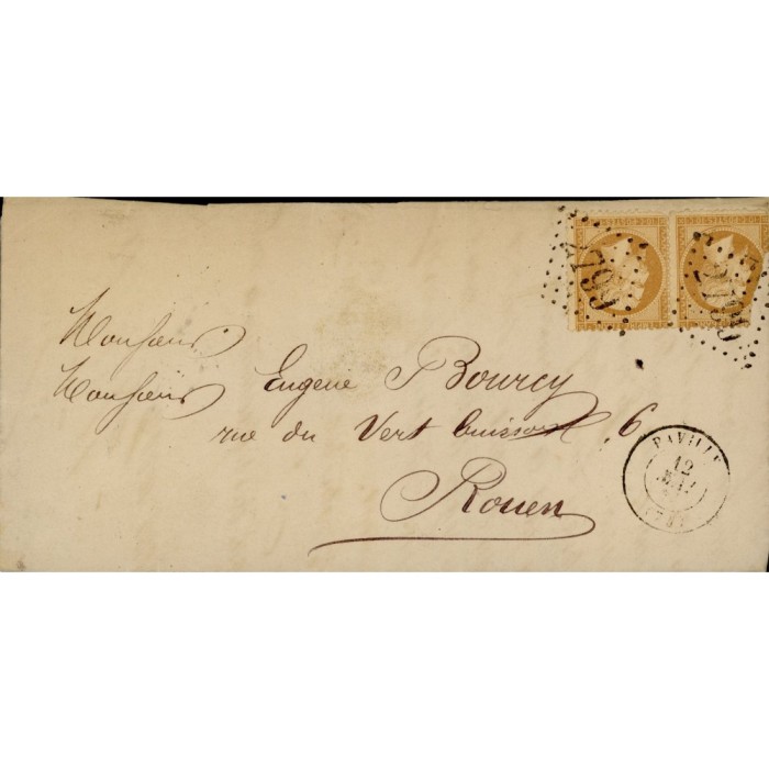 21 Oblitéré GC 2799 - Depart Pavilly - Paire - Cote 45 Euros