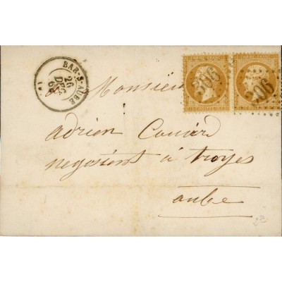 21 Oblitéré GC 306 - Depart Bar sur Aube - Paire - Cote 43 Euros