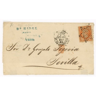 23 Oblitéré Etoile du 18/05/1864 - Depart Paris (60) -   - Cote 90 Euros