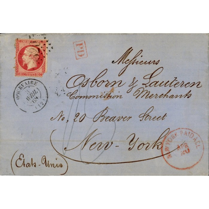 24 Oblitéré GC 3204 du Avril 1868 - Depart Roquevaire -   - Cote 140 Euros