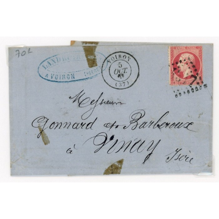 24 Oblitéré GC 4317 - Depart Voiron (37) - Cote 103 Euros