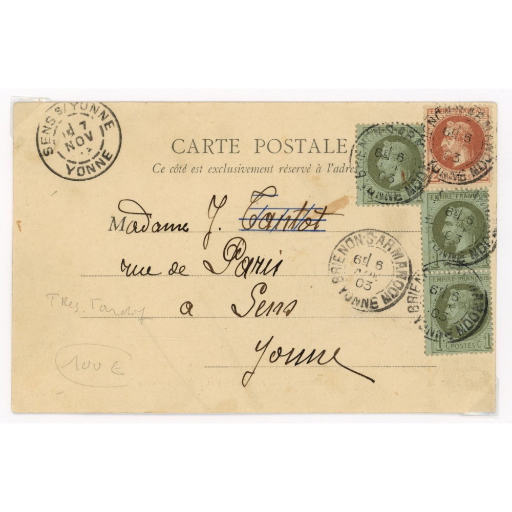 25 26 Oblitéré Cachet a Date du 1903 - Depart  - 4 Timbres - Cote 200 Euros