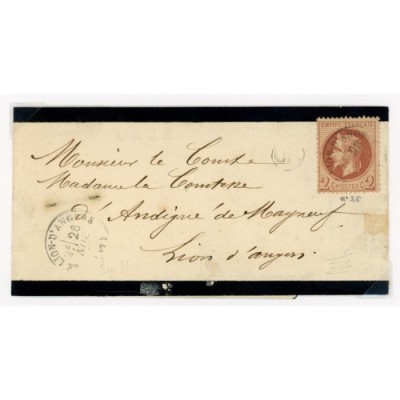 26 Oblitéré Cachet a Date - Depart Le Lion d'Angers (47) -  OR  dans un cercle - Cote 105 Euros