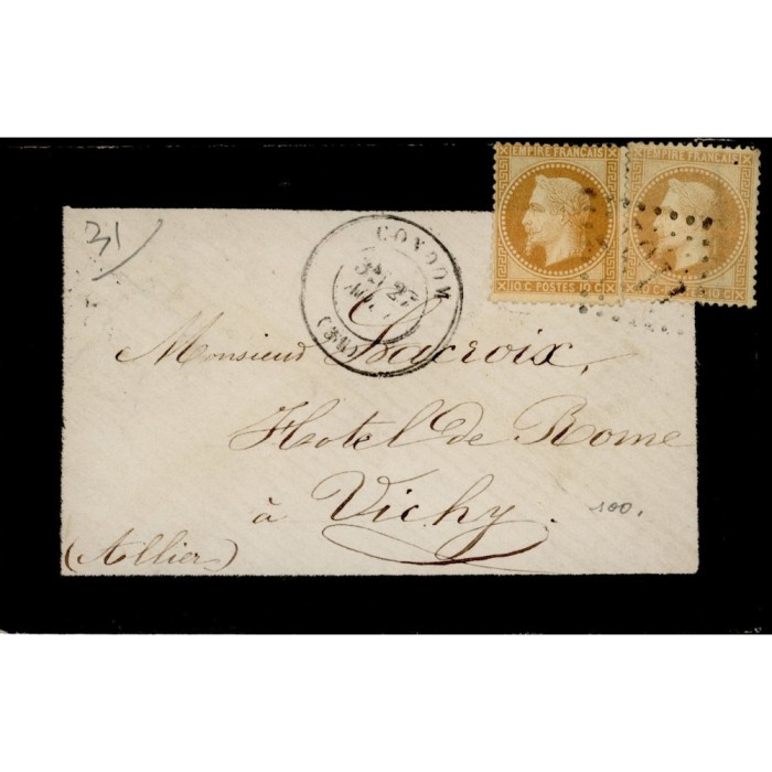 28A Oblitéré GC 1107 - Depart Condom - 2 Timbres - Cote 73 Euros