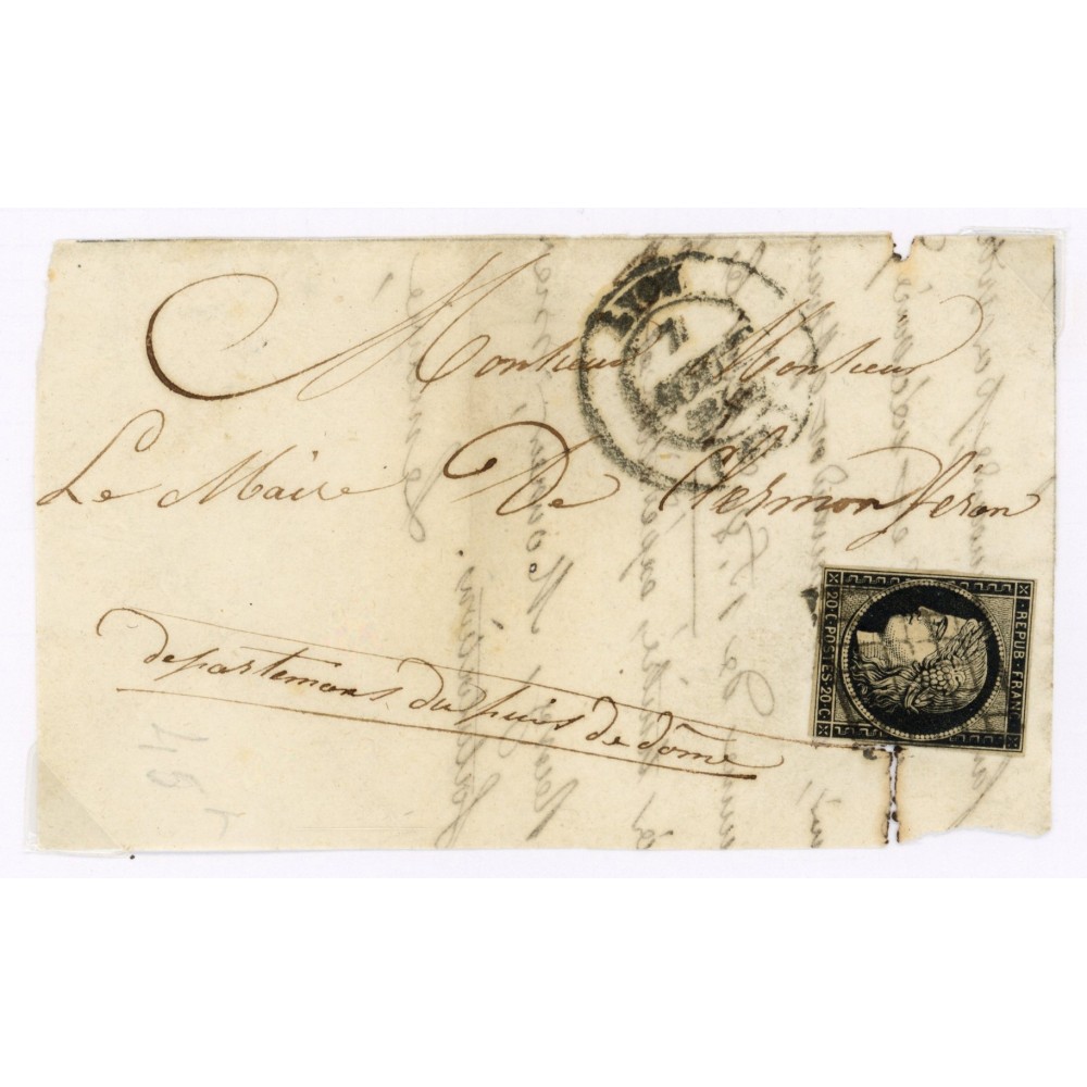 3 Oblitéré Grille - Depart Lyon (68) - Cote 120 Euros