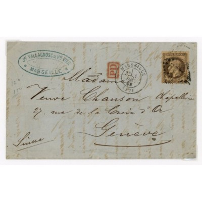 30 Oblitéré Gros Chiffre - Depart Marseille (12) -   - Cote 105 Euros