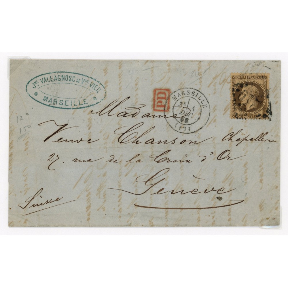 30 Oblitéré Gros Chiffre - Depart Marseille (12) -   - Cote 105 Euros