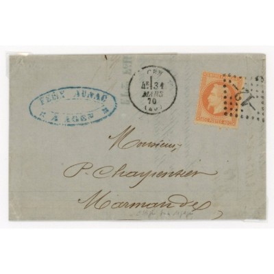 31 Oblitéré GC 12 du 31/03/1870 - Depart Agen (45) - Cote 42 Euros