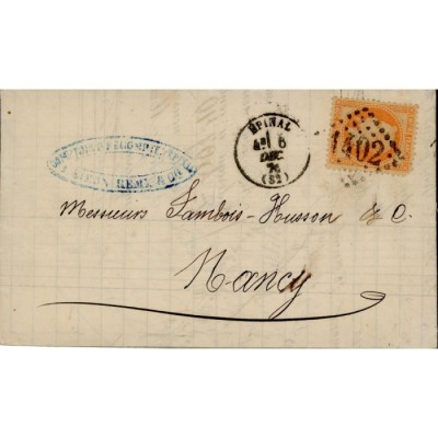 31 Oblitéré GC 1402 - Depart Epinal (82) - Cote 43 Euros