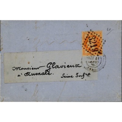 31 Oblitéré GC 3219 du 11/01/1870 - Depart Rouen (74) - Cote 43 Euros