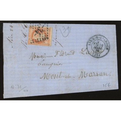 31 Oblitéré GC 34 - Depart Aire sur l'Adour (39) - Cote 43 Euros