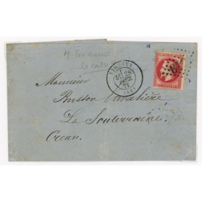 32 Oblitéré GC 2049 du 28/02/1871 - Depart Limoges (81) - Cote 53 Euros
