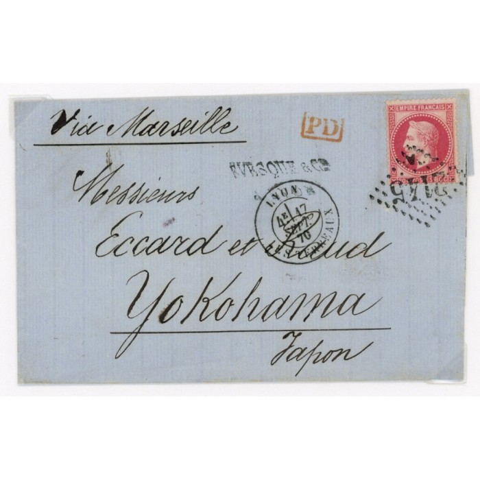 32 Oblitéré GC 2145 A du 17/09/1870 - Depart Lyon (68) -   - Cote 238 Euros