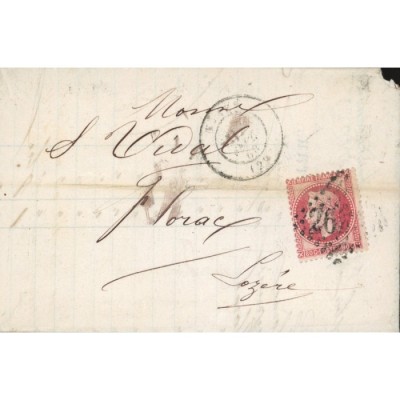 32 Oblitéré Gros Chiffre du 1868 - Depart  - Cote 50 Euros