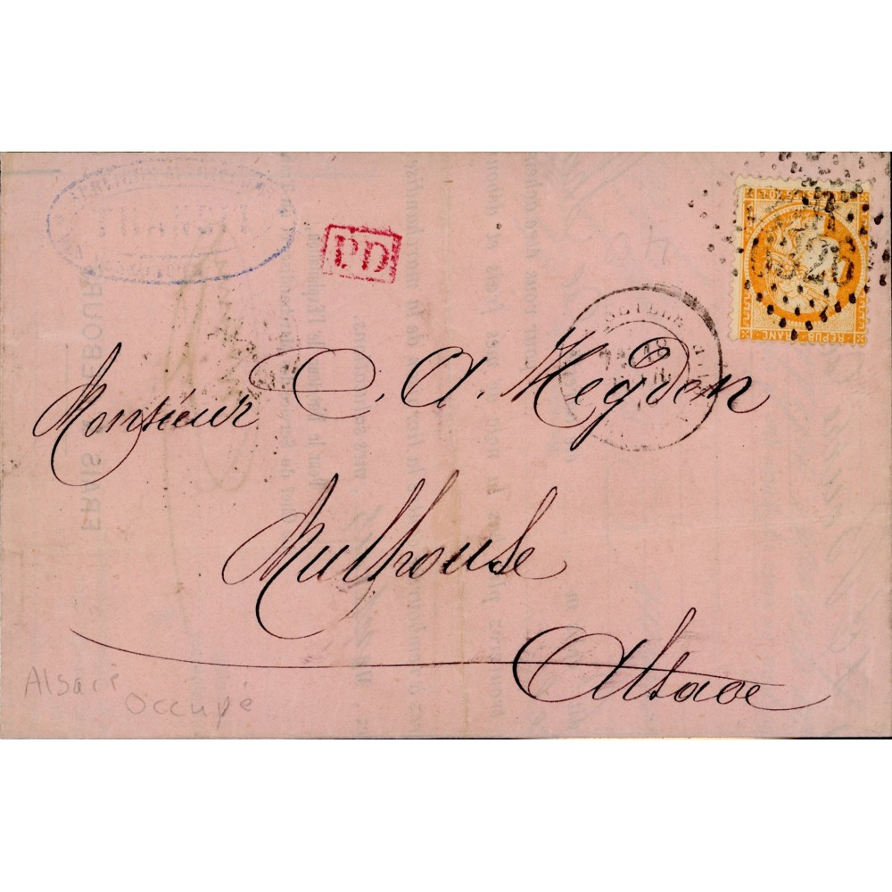 38 Oblitéré GC 6326 - Depart Marseille (12) -   - Cote 58 Euros