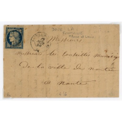 4 Oblitéré Grille - Depart Doué la Fontaine (47) - Cote 100 Euros