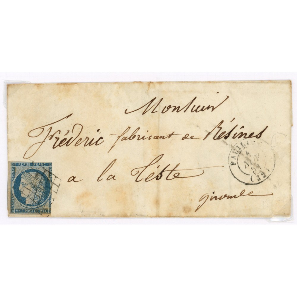 4 Oblitéré Grille - Depart Pauillac (32) - Cote 100 Euros