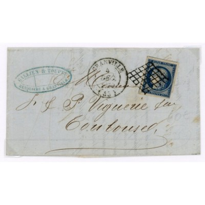 4 Oblitéré Grille du 04/12/1850 - Depart Granville (48) - Cote 100 Euros