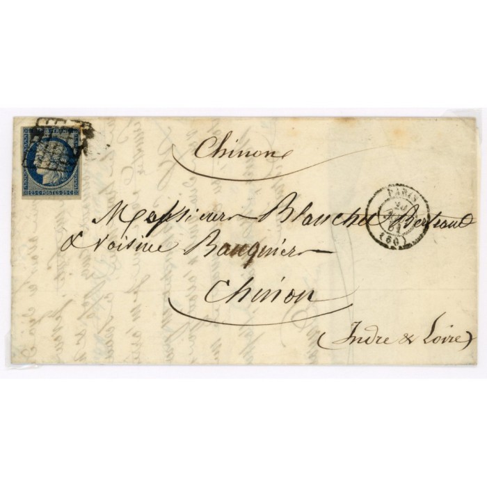 4 Oblitéré Grille du 1851 - Depart Paris (60) - Cote 100 Euros