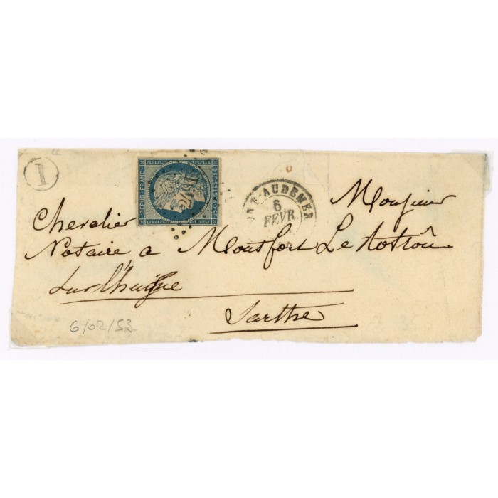 4 Oblitéré PC 2491 - Depart Pont audemer (26) -  I  dans un cercle - Cote 108 Euros