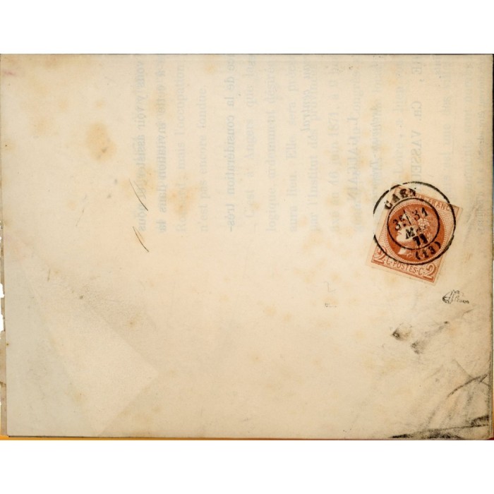 40B Oblitéré Cachet a Date du 31/05/1871 - Depart Caen (13) - Signé Brun et certificat 18572 - Cote 6000 Euros