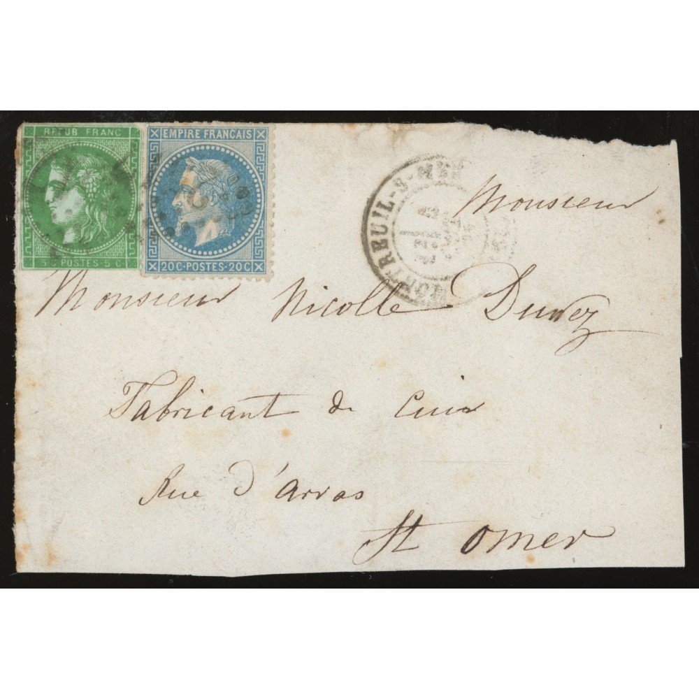 42 & 29B Oblitéré GC 2517 - Depart Montreuil sur Mer - Cote 323 Euros