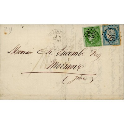 42 & 37 Oblitéré GC 2293 - Depart Mazamet (77) - Cote 323 Euros