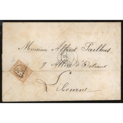 43 Oblitéré GC 2032 du Avril 1871 - Depart Libourne (32) - Cote 203 Euros