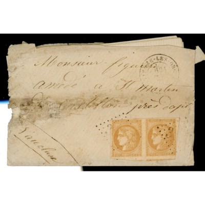 43 Oblitéré Gros Chiffre du 1871 - Depart  - Paire - Cote 300 Euros