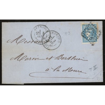 45C Oblitéré GC 1716 du 46025 - Depart Grenoble (37) - Cachet sans l'année - Cote 123 Euros