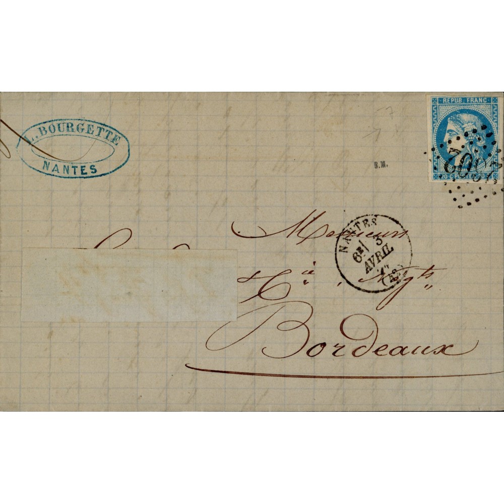 46B Oblitéré GC 2302 - Depart Nantes (42) - Cote 120 Euros