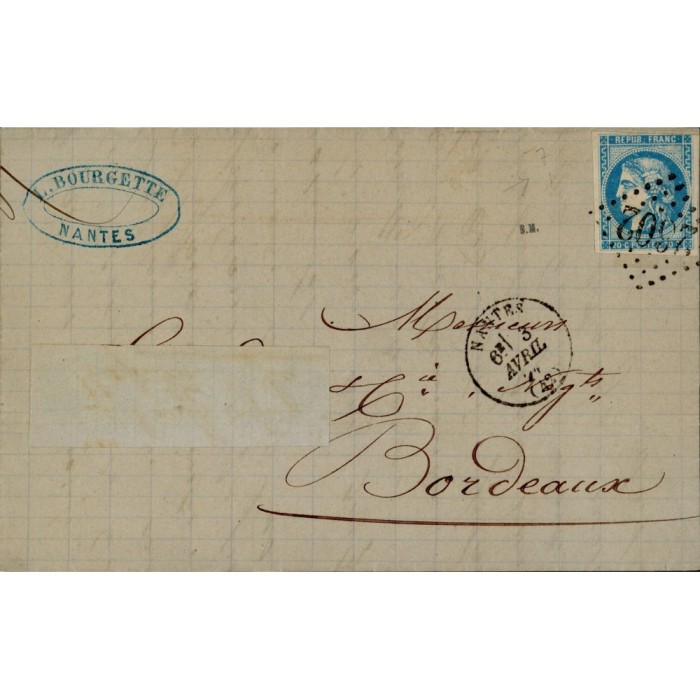 46B Oblitéré GC 2302 - Depart Nantes (42) - Cote 120 Euros