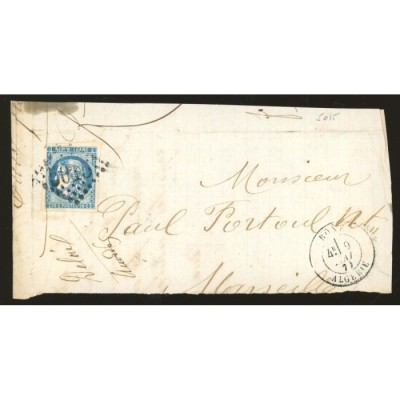 46B Oblitéré GC 5015 du 09/05/1870 - Depart Bone (Algérie) - Cote 55 Euros